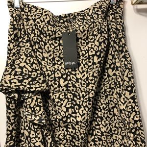 brand new leopard print nasty gal skirt
